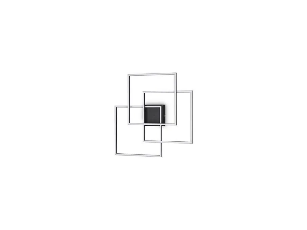 Autentický LED Stropní a nástěnné svítidlo Ideal Lux FRAME PL QUADRATO NERO 270678 35W 3200lm 3000K IP20 59cm černé