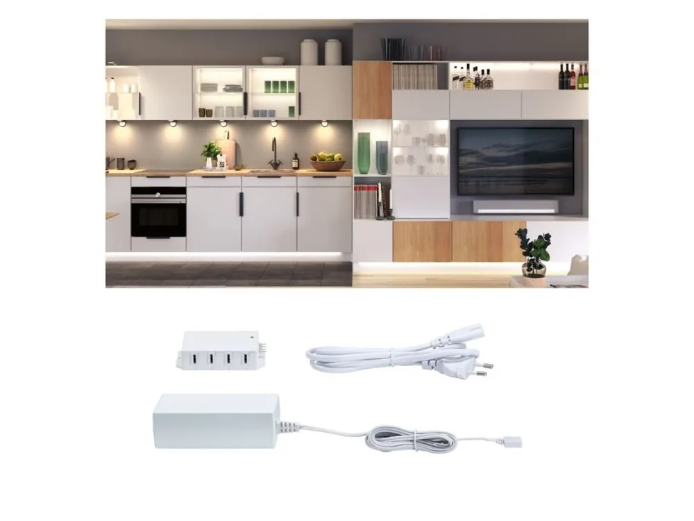 Nábytkové svítidlo Clever Connect trafo max. 36W 12V DC včetně 8-násobného rozbočovače bílá - PAULMANN Nejprodávanější