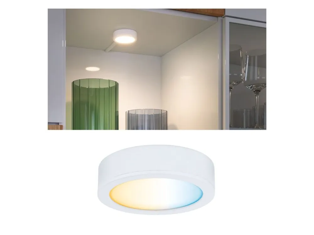 Nábytkové svítidlo Clever Connect spot Disc bílá mat 12V 2,1W měnitelná bílá 2.700-6.500K - PAULMANN Akční Nabídka