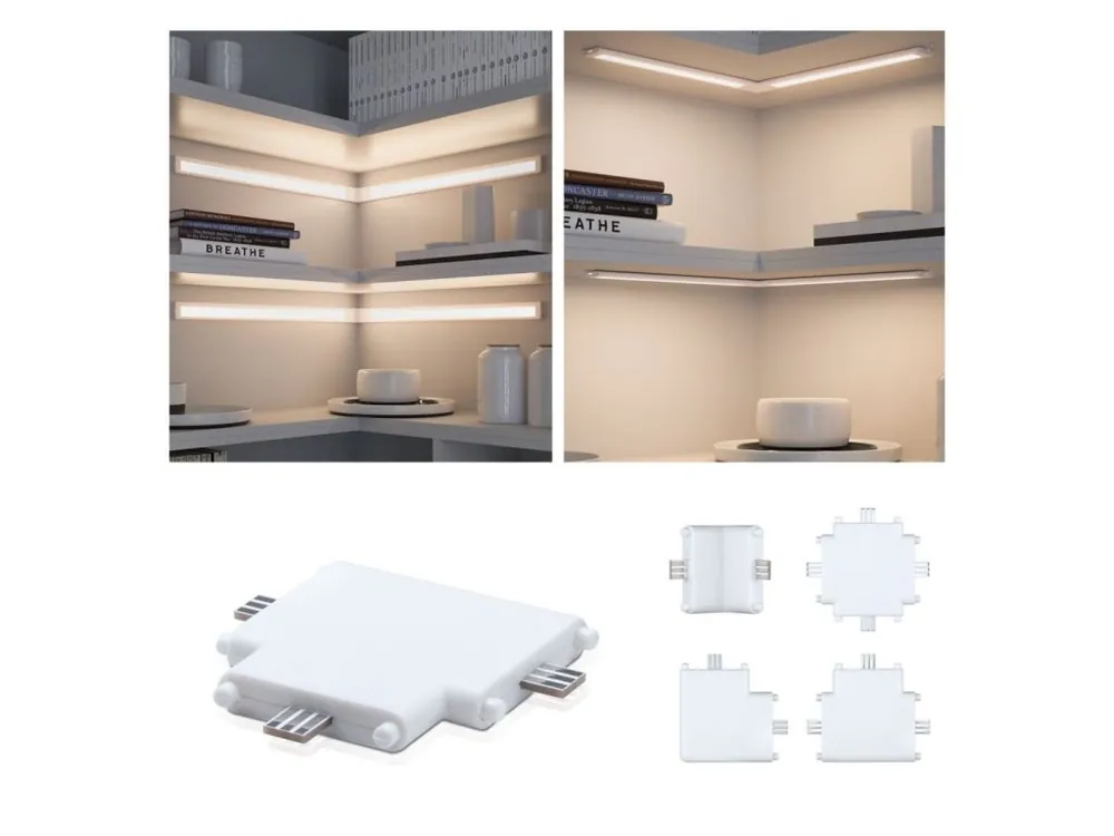 Rychlé Dodání Nábytkové svítidlo Clever Connect T-spojka Border bílá mat 12V - PAULMANN