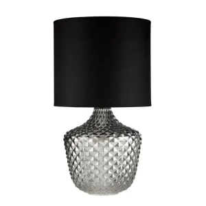 Cenový Hit Stolní lampa Brilliant Jewel E27 315mm max. 20W kouřové sklo/černá sklo/látka - PAULMANN