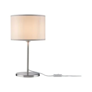 Poslední Šance Tessa stolní lampa Creme/kov kartáčovaný bez zdroje světla, max. 40W E14 - PAULMANN