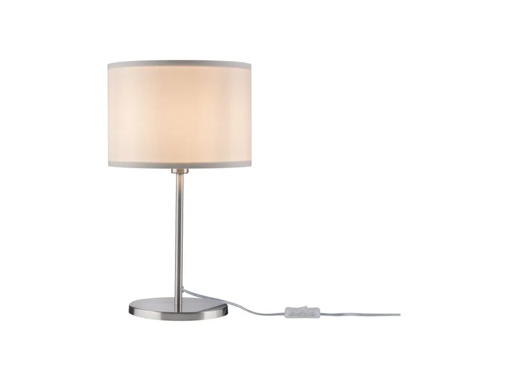 Poslední Šance Tessa stolní lampa Creme/kov kartáčovaný bez zdroje světla, max. 40W E14 - PAULMANN