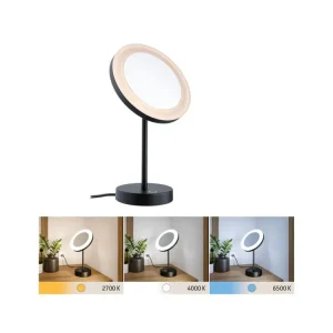 Nejprodávanější LED kosmetické zrcadlo Masua IP44 CCT 230V 4W černá mat - PAULMANN