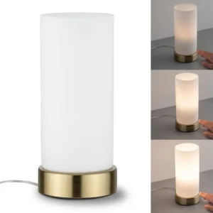 Objednat Nyní Stolní lampa Pinja dotykový vypínač 1-ramenné mosaz/opál - PAULMANN