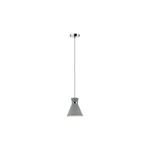 Dokud Zásoby Vydrží Závěsné svítidlo Verve IP44 E27 20W beton / chrom - PAULMANN
