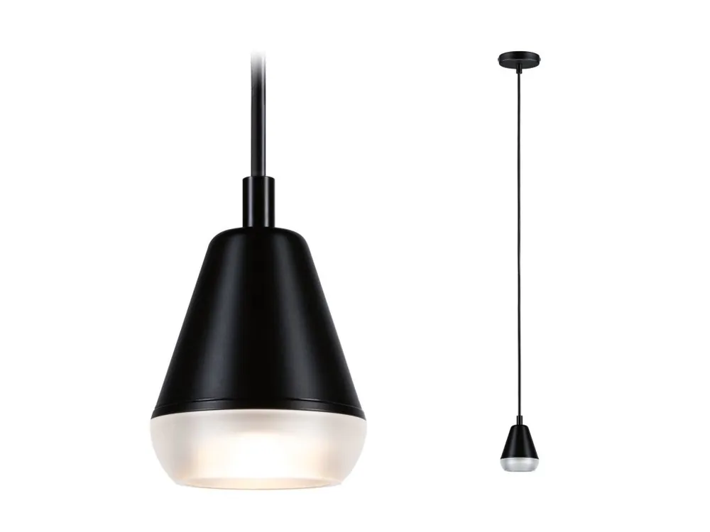 Cenová Bomba LED závěsné svítidlo Luia GU10 max. 10W satén/černá - PAULMANN