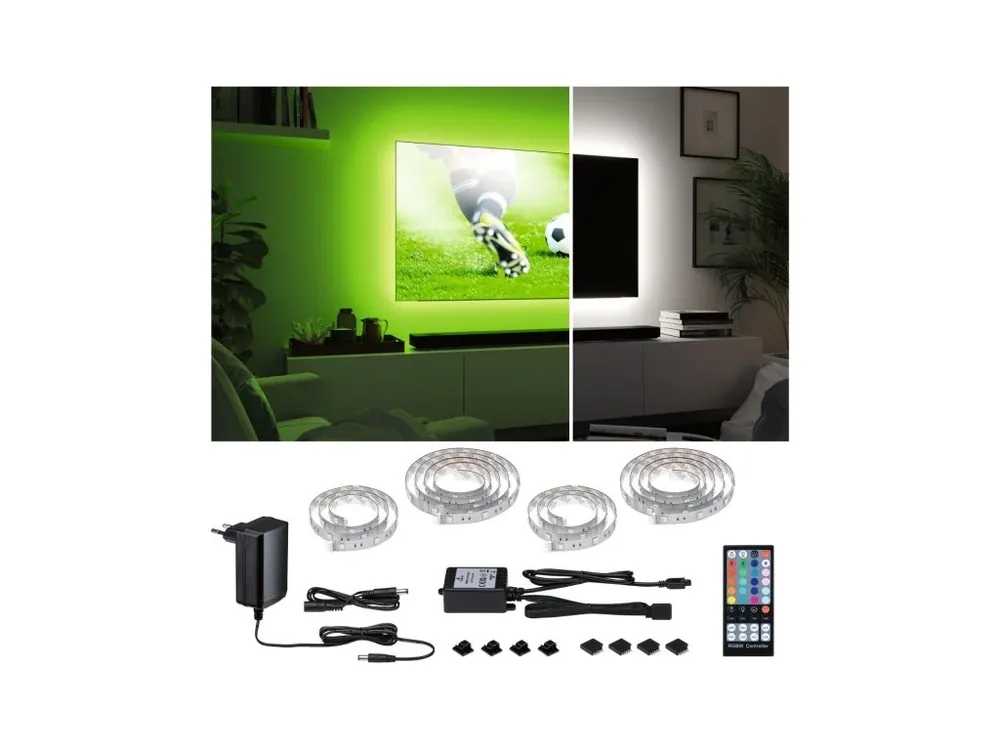 MaxLED 250 LED Strip TV Comfort základní sada 55 palců 3,6m 20,5W 277lm/m 30LEDs/m RGBW+ 24VA - PAULMANN Nejlepší Volba