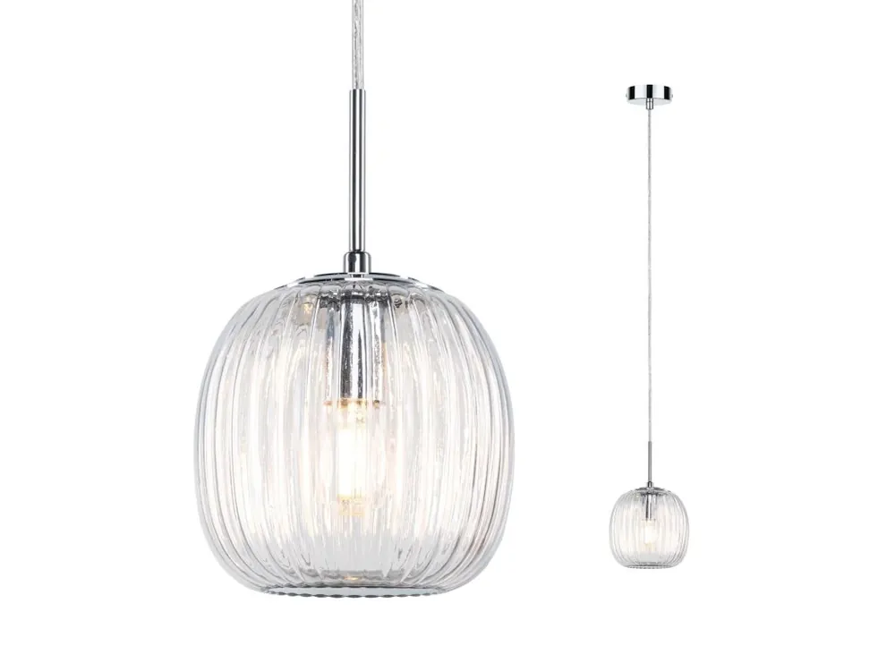 Akční Nabídka LED závěsné svítidlo Ruya E14 max. 20W sklo/chrom - PAULMANN