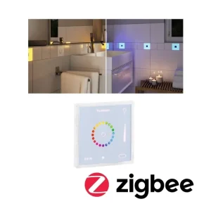 Pouze Dnes LumiTiles příslušenství Smart Home Zigbee Square Touch Modul IP44 100x10mm bílá umělá hmota/hliník - PAULMANN