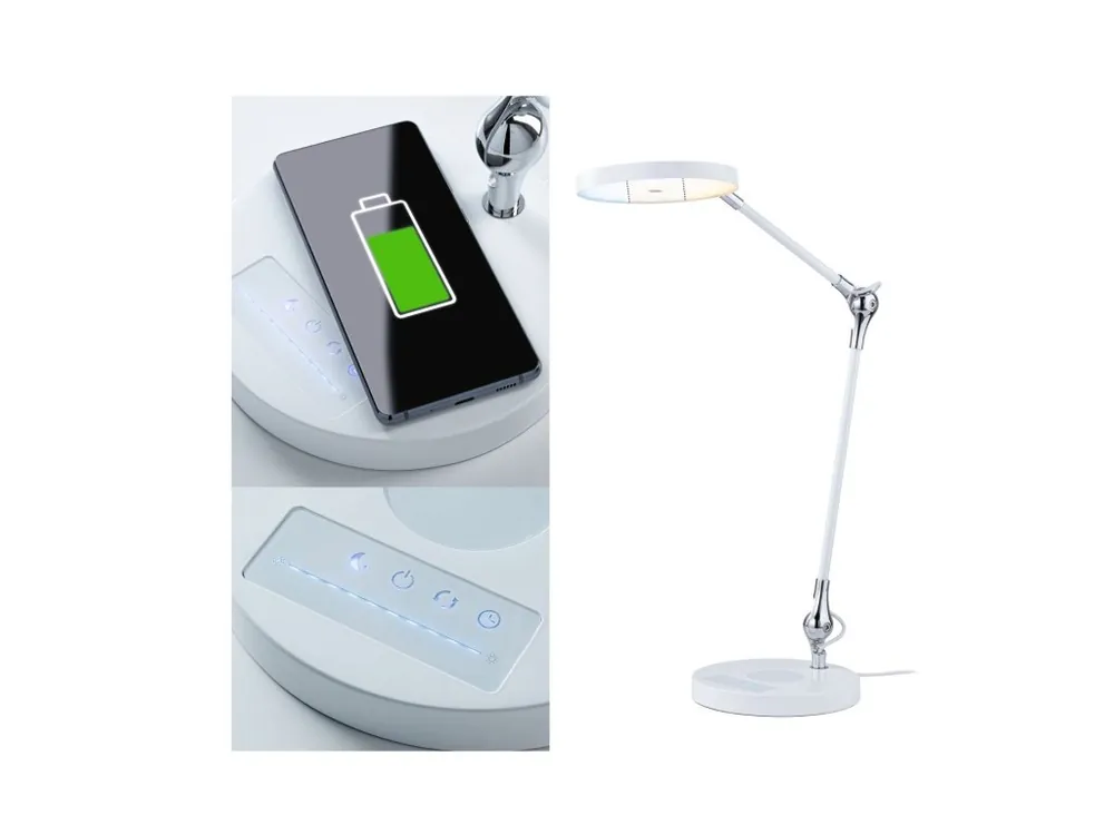 Must-Have LED stolní lampa na psací stůl Numis Qi CCT 11W bílá - PAULMANN