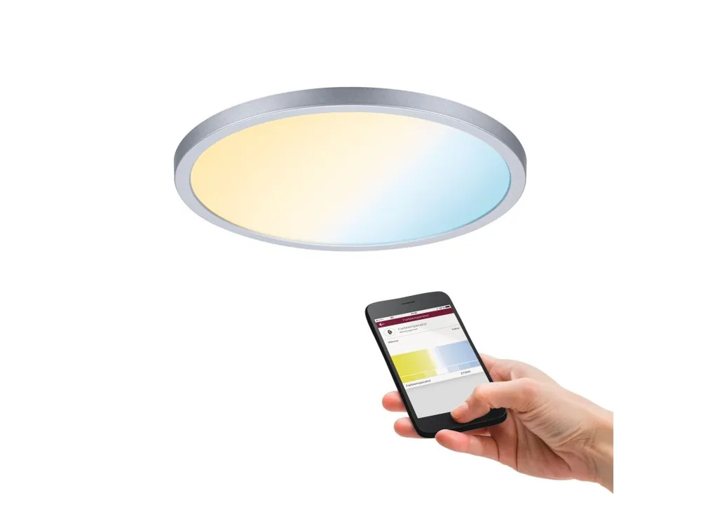Ověřený Smart Home Zigbee LED vestavné svítidlo Areo VariFit IP44 kruhové 230mm 16W matný chrom měnitelná bílá - PAULMANN
