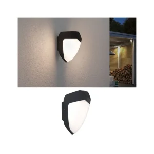 Must-Have LED venkovní nástěnné svítidlo Smart Home Zigbee Ikosea soumrakový senzor a pohybové čidlo CCT IP44 50x203mm 3000K 4,4W 230V antracit umělá hmota - PAULMANN