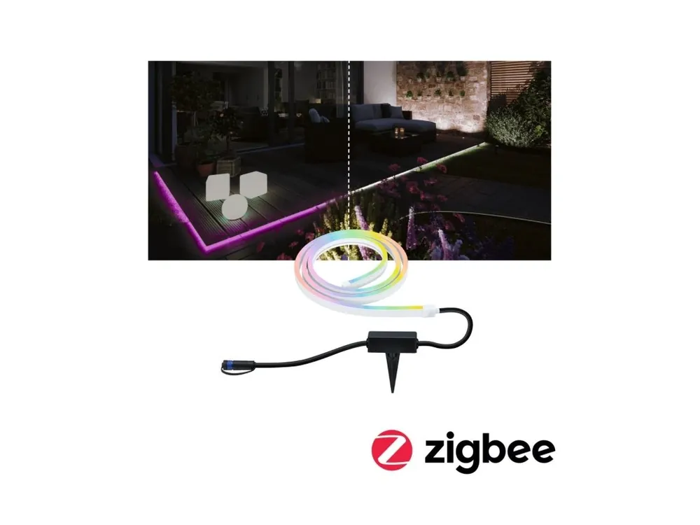 Tovární Cena Plug & Shine LED pásek Smart Home Zigbee Smooth IP67 RGBW 11W bílá - PAULMANN