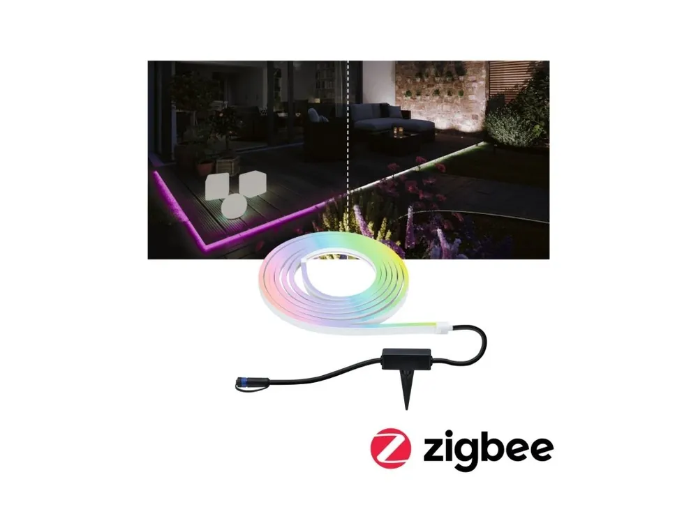 Hit Sezóny Plug & Shine LED pásek Smart Home Zigbee Smooth IP67 RGBW 22W bílá - PAULMANN