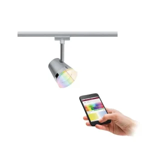Smart Home Zigbee URail spot Cone RGBW matný chrom 5,5W včetně sv. zdroje - PAULMANN Pouze Dnes