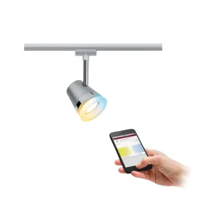 Smart Home Zigbee URail spot Cone matný chrom 1x5W GU10 stmívatelné nastavitelná bílá - PAULMANN Horká Nabídka