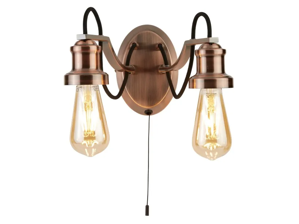 Vintage svítidlo na stěnu Searchlight OLIVIA 1062-2CU Koupit Online
