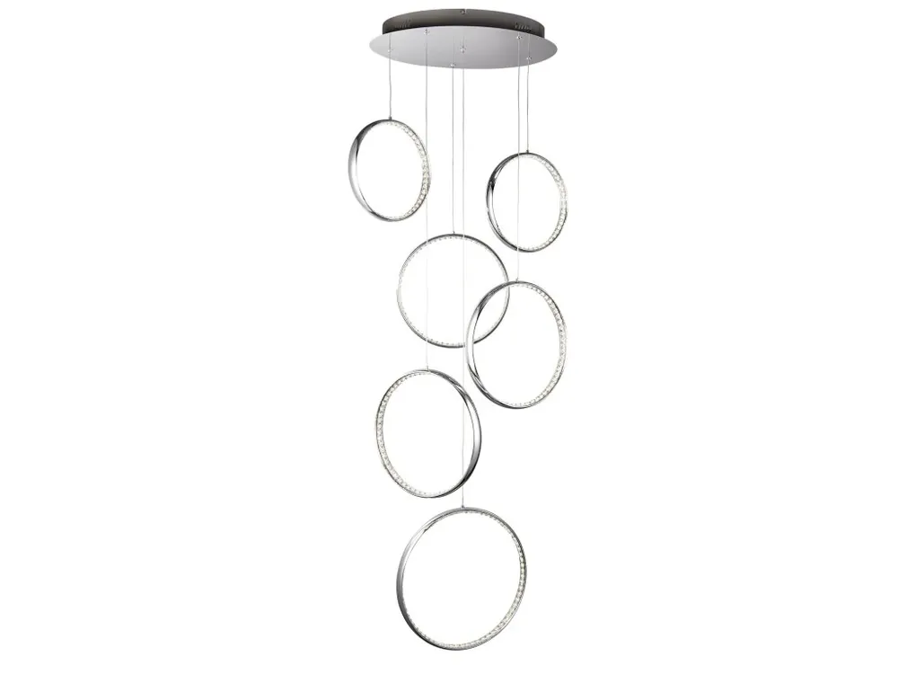 Přímo Od Výrobce Searchlight 3166-6CC závěsné LED svítidlo RINGS