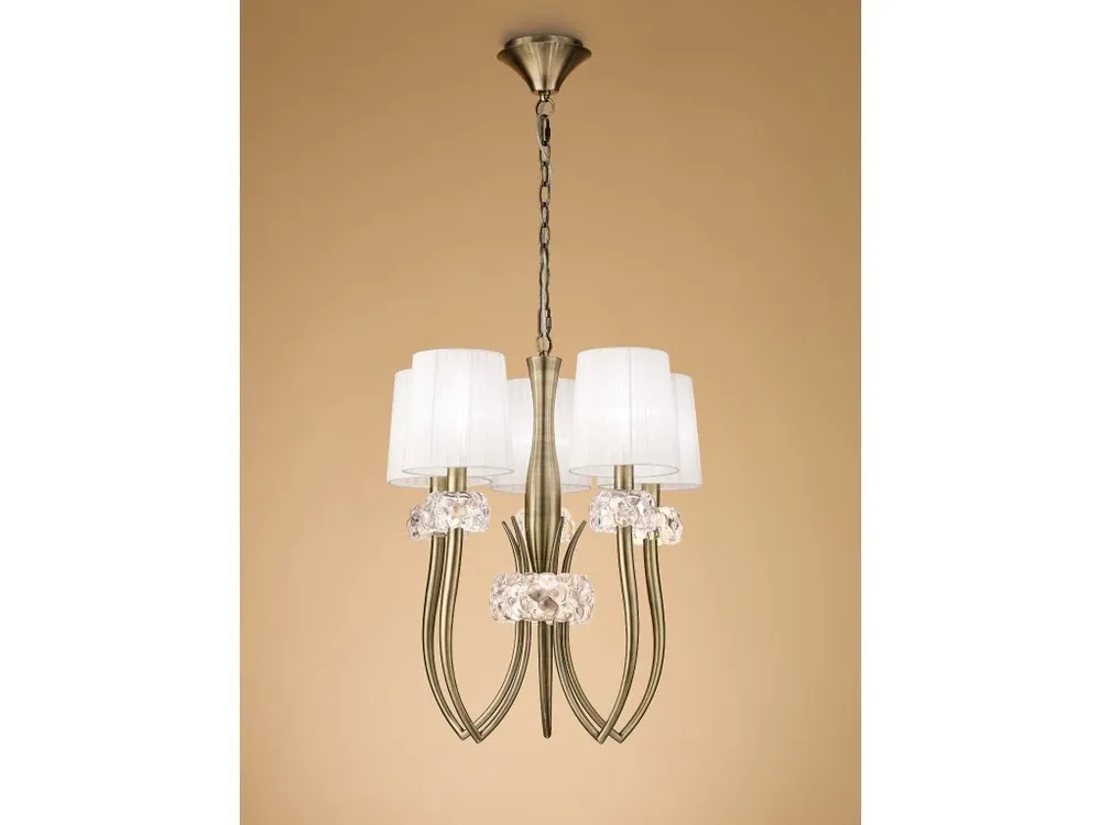 Moderní pětiramenný lustr LOEWE 4732 Zlevněný