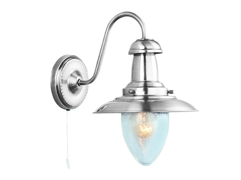 Nástěnné retro svítidlo Searchlight FISHERMAN 5331-1SS Bezpečná Platba